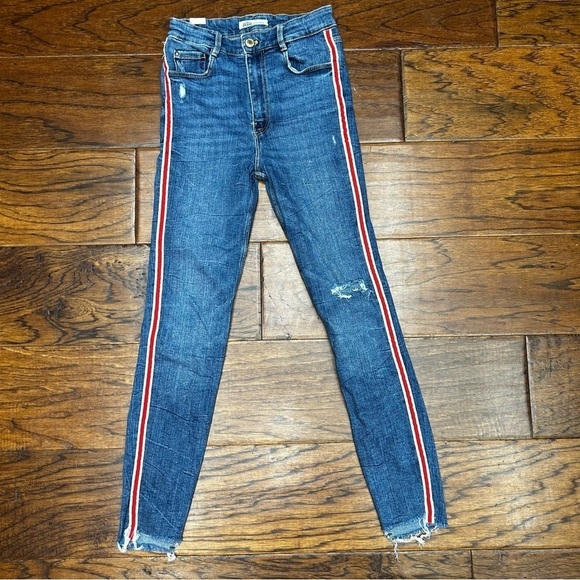 Zara side stripe denim jeans - Picture 1 of 5